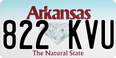 AR license plate 822KVU