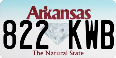 AR license plate 822KWB