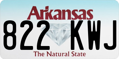 AR license plate 822KWJ