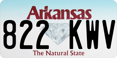 AR license plate 822KWV