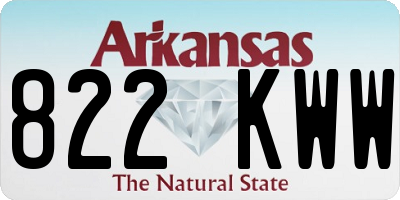 AR license plate 822KWW