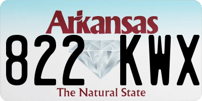 AR license plate 822KWX