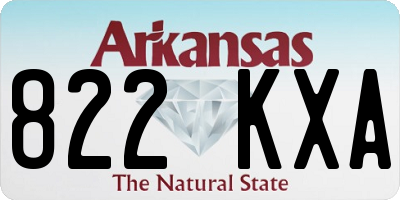 AR license plate 822KXA