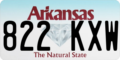 AR license plate 822KXW