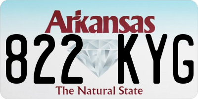 AR license plate 822KYG