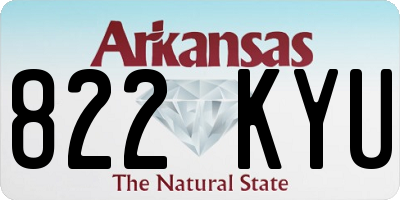 AR license plate 822KYU