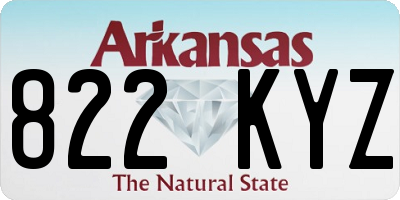 AR license plate 822KYZ