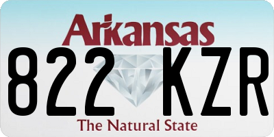 AR license plate 822KZR