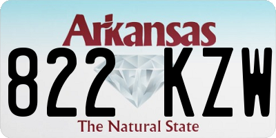 AR license plate 822KZW