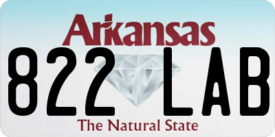 AR license plate 822LAB