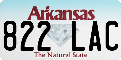 AR license plate 822LAC