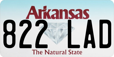 AR license plate 822LAD