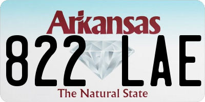 AR license plate 822LAE