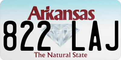 AR license plate 822LAJ