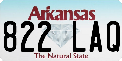 AR license plate 822LAQ