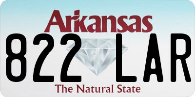 AR license plate 822LAR