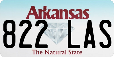 AR license plate 822LAS