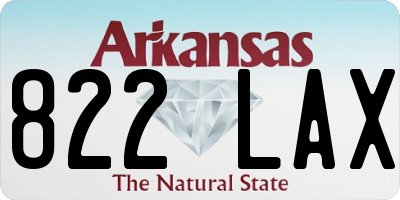 AR license plate 822LAX