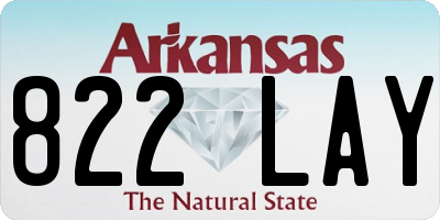 AR license plate 822LAY