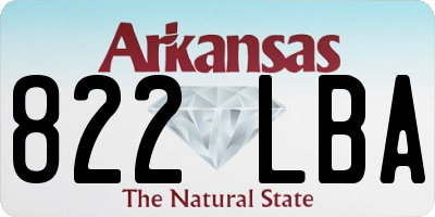 AR license plate 822LBA