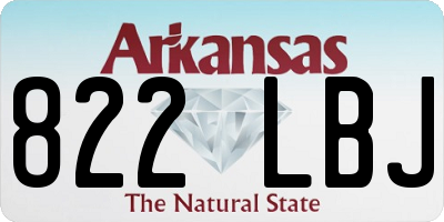 AR license plate 822LBJ