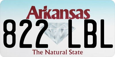 AR license plate 822LBL