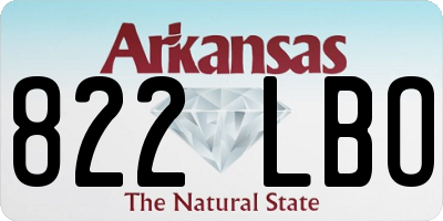 AR license plate 822LBO
