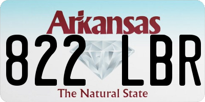 AR license plate 822LBR