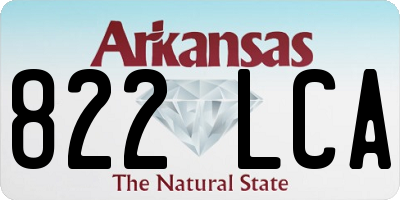 AR license plate 822LCA