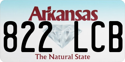 AR license plate 822LCB