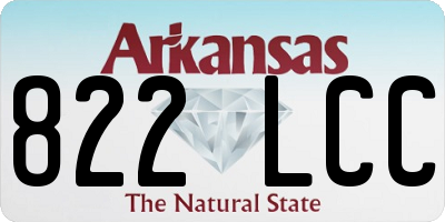 AR license plate 822LCC