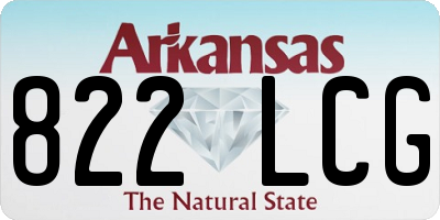 AR license plate 822LCG