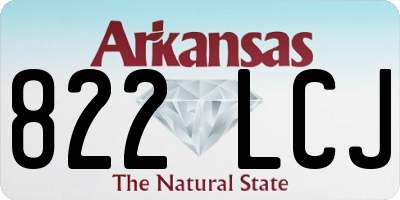 AR license plate 822LCJ