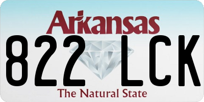 AR license plate 822LCK