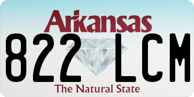 AR license plate 822LCM