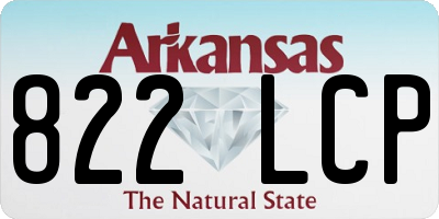 AR license plate 822LCP