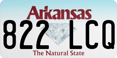 AR license plate 822LCQ