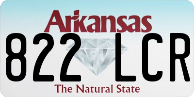 AR license plate 822LCR