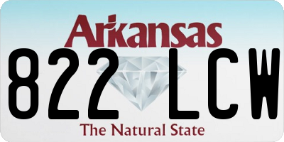 AR license plate 822LCW