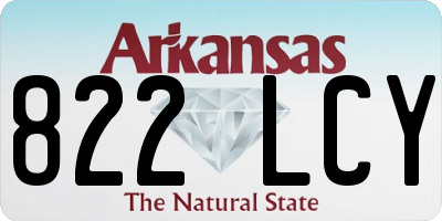 AR license plate 822LCY