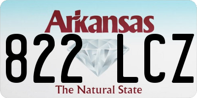 AR license plate 822LCZ