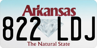AR license plate 822LDJ