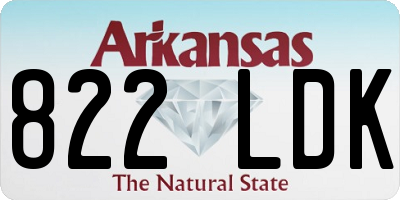 AR license plate 822LDK