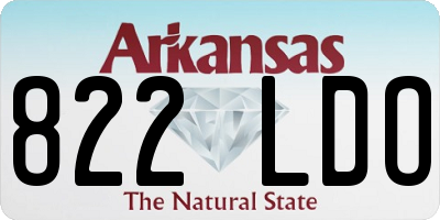 AR license plate 822LDO