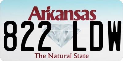 AR license plate 822LDW