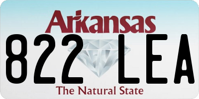 AR license plate 822LEA