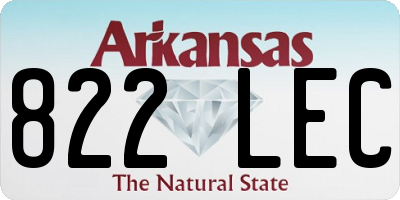 AR license plate 822LEC