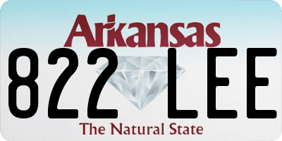 AR license plate 822LEE