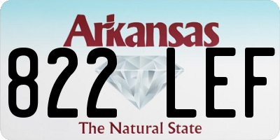AR license plate 822LEF