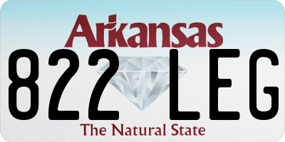 AR license plate 822LEG